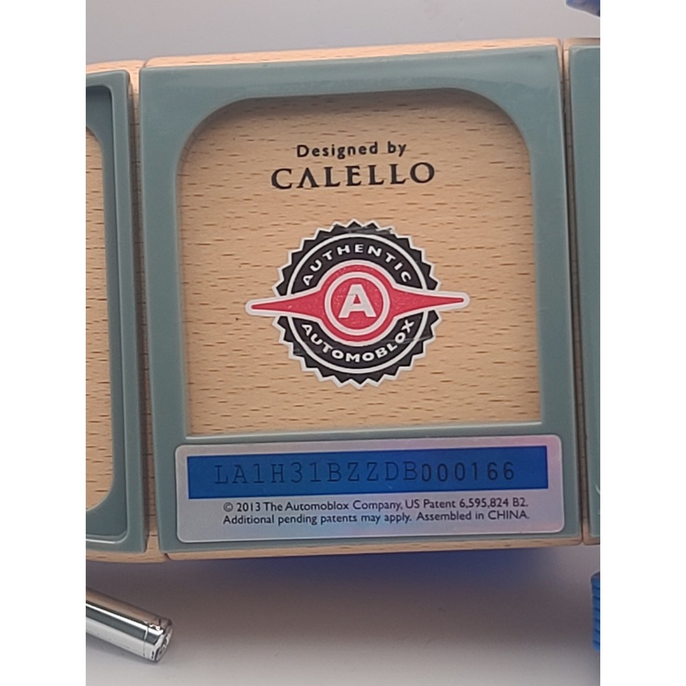 Automoblox Hot Rod Wooden Toy Car Blue Calello Modular Beech Wood classic
